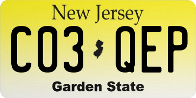 NJ license plate C03QEP