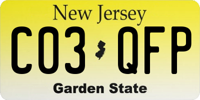 NJ license plate C03QFP