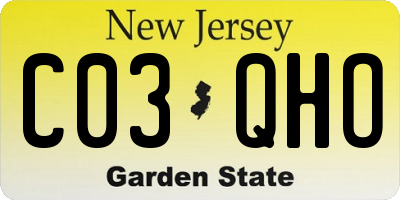 NJ license plate C03QHO