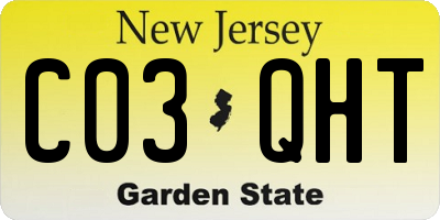 NJ license plate C03QHT