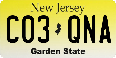 NJ license plate C03QNA