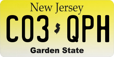 NJ license plate C03QPH