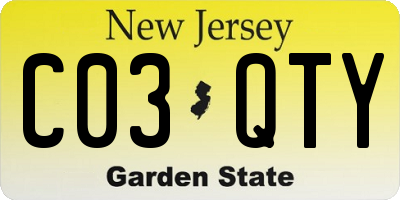 NJ license plate C03QTY