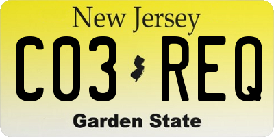 NJ license plate C03REQ