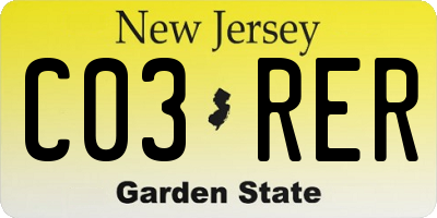 NJ license plate C03RER