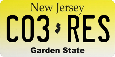 NJ license plate C03RES