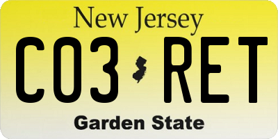 NJ license plate C03RET