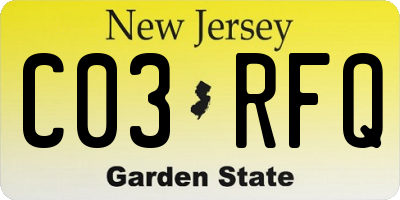 NJ license plate C03RFQ