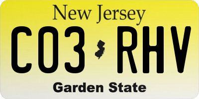 NJ license plate C03RHV