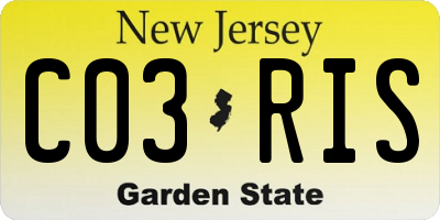 NJ license plate C03RIS