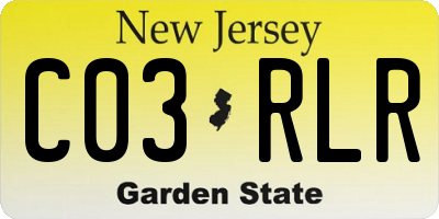 NJ license plate C03RLR