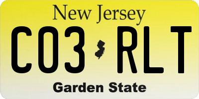 NJ license plate C03RLT