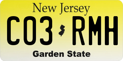 NJ license plate C03RMH