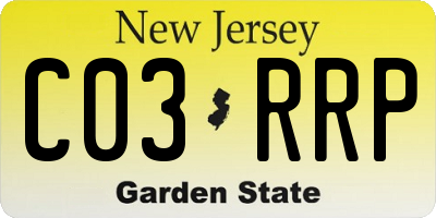 NJ license plate C03RRP