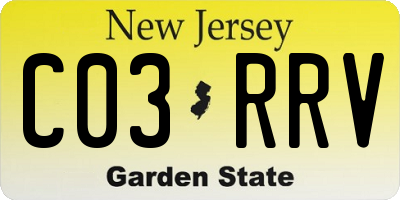 NJ license plate C03RRV