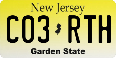 NJ license plate C03RTH