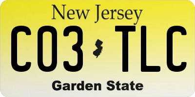 NJ license plate C03TLC