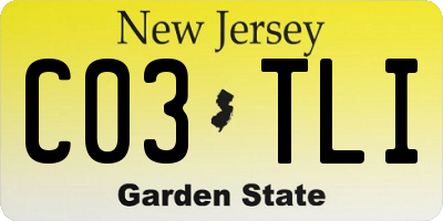 NJ license plate C03TLI