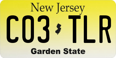 NJ license plate C03TLR