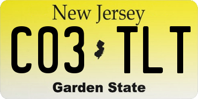 NJ license plate C03TLT