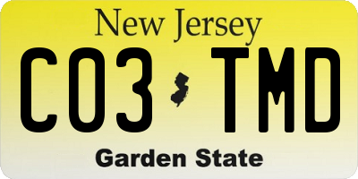 NJ license plate C03TMD