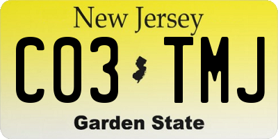 NJ license plate C03TMJ