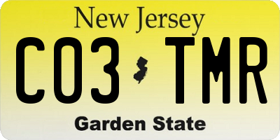 NJ license plate C03TMR