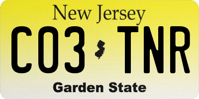 NJ license plate C03TNR