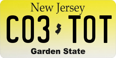 NJ license plate C03TOT