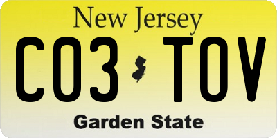 NJ license plate C03TOV