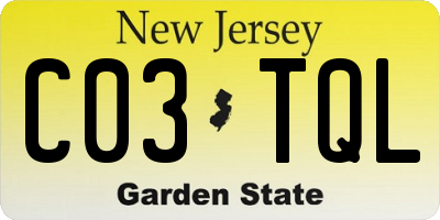 NJ license plate C03TQL