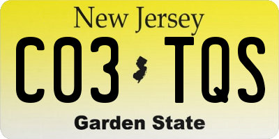 NJ license plate C03TQS