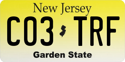 NJ license plate C03TRF