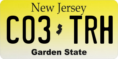 NJ license plate C03TRH