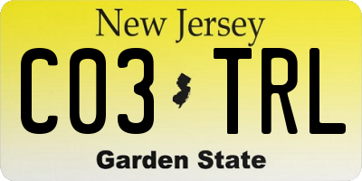 NJ license plate C03TRL