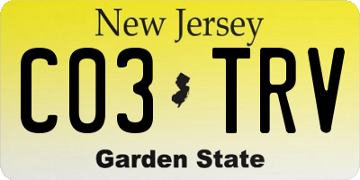 NJ license plate C03TRV