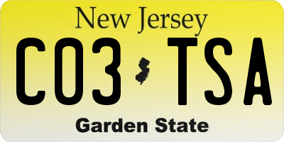 NJ license plate C03TSA
