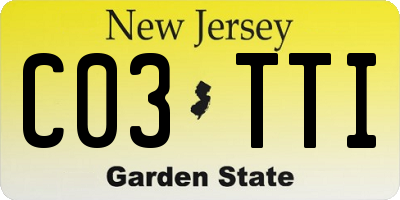 NJ license plate C03TTI
