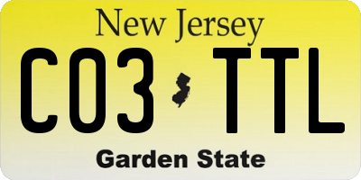 NJ license plate C03TTL