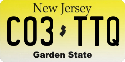 NJ license plate C03TTQ
