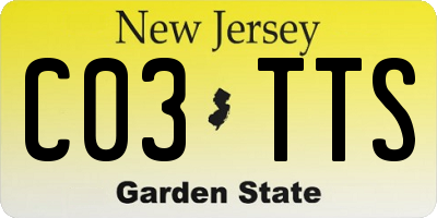 NJ license plate C03TTS