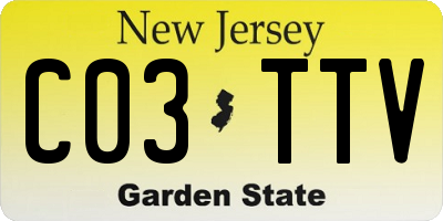 NJ license plate C03TTV