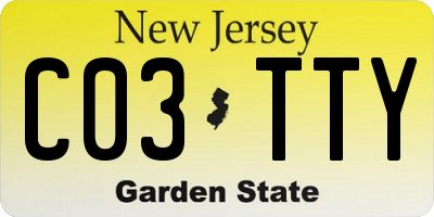 NJ license plate C03TTY