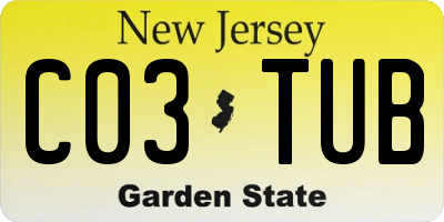 NJ license plate C03TUB
