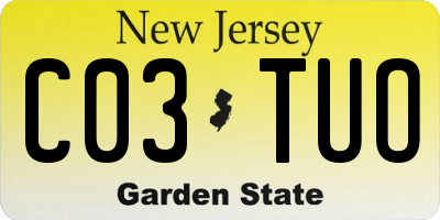 NJ license plate C03TUO