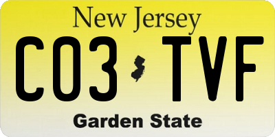 NJ license plate C03TVF
