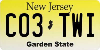 NJ license plate C03TWI
