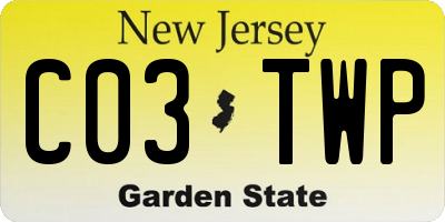 NJ license plate C03TWP