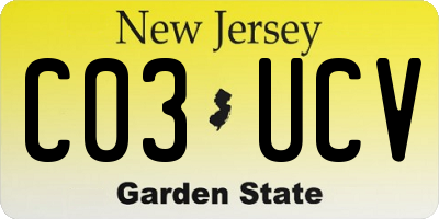 NJ license plate C03UCV