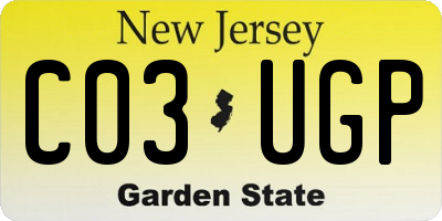NJ license plate C03UGP